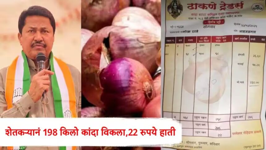 Maharashtra Onion News, Onion Farmer Crisis, Nana Patole Statement, Onion Price Crash, Maharashtra Farmers News, Ahilyanagar Farmer News, Onion MSP Demand, Farmer Protest Maharashtra, Congress Attack on Government, Agriculture News Hindi