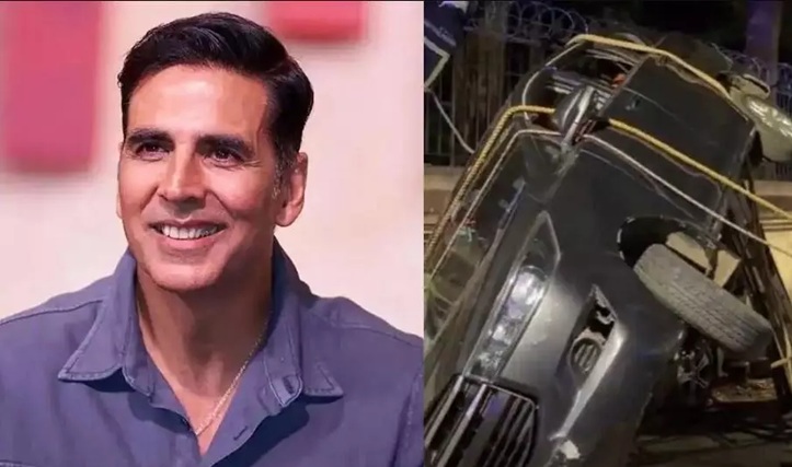 Akshay Kumar Accident, Akshay Kumar Juhu Accident, Akshay Kumar Security Van, Akshay Kumar Road Accident Mumbai, Bollywood News Hindi, Akshay Kumar Latest News, Juhu Accident News, Celebrity Road Accident, Mumbai News Hindi
